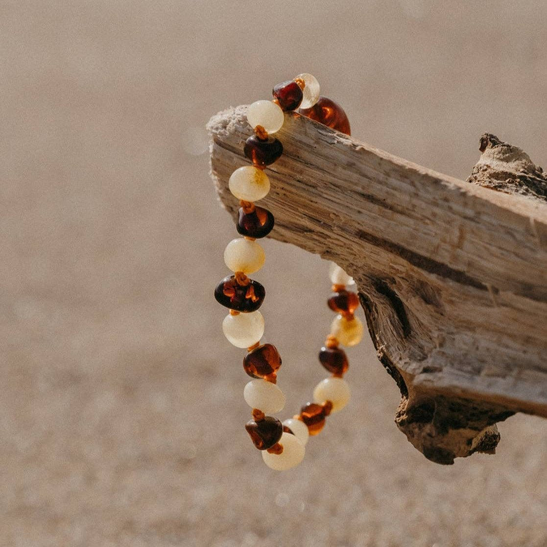 Barnsteen armband | Karamel Melk