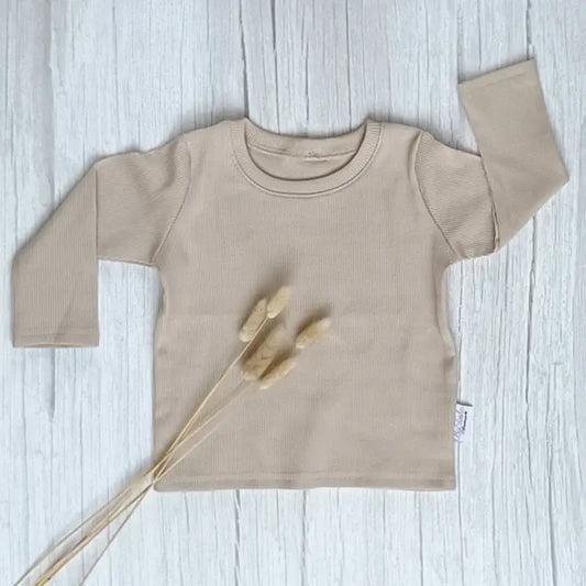 Longsleeve Rib - Licht Beige