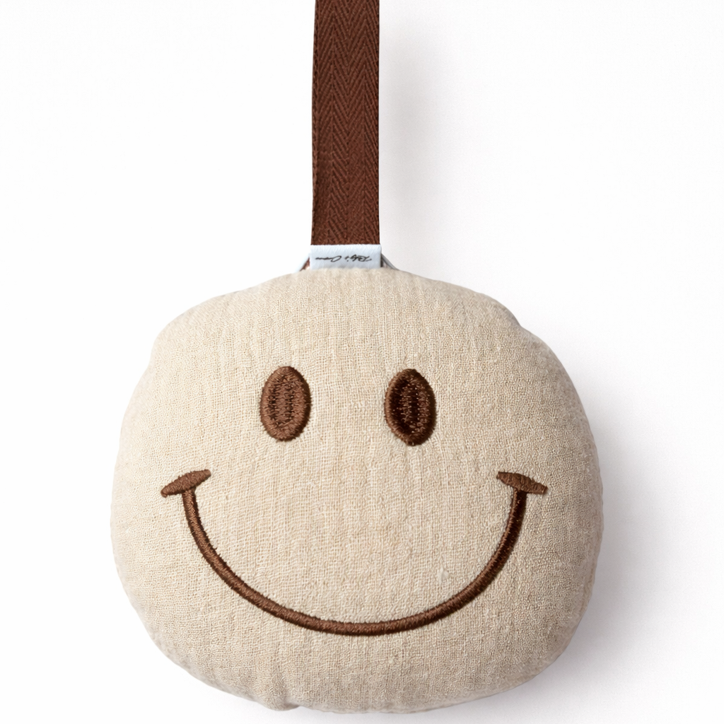 Mousseline Spenendoekje Smiley - accessoire voor speen