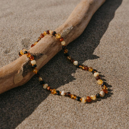 Barnsteen ketting | Veelkleurig